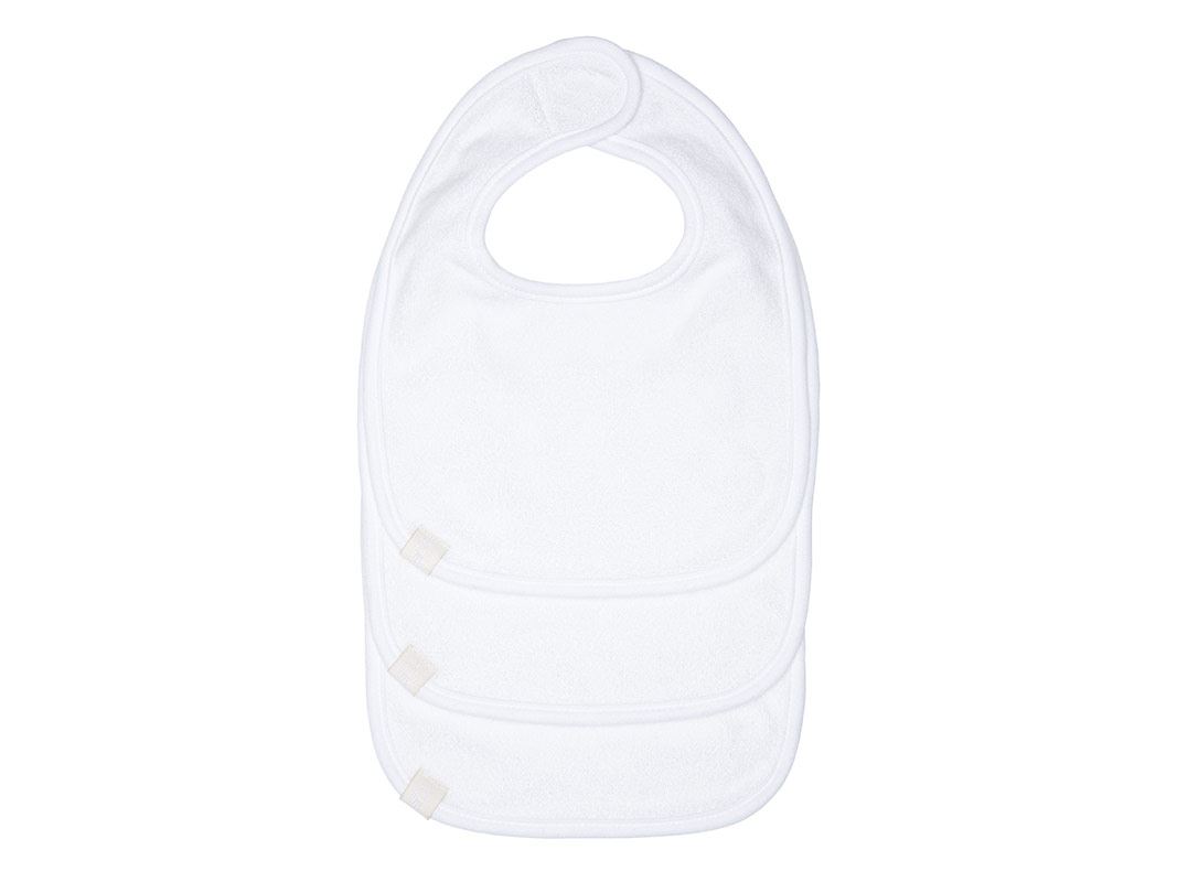 Laessig bavaglino Newborn white 3 pz