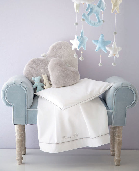 BLUMARINE BABY - Lenzuola culla / carrozzina 3 pezzi BABY BLU - grigio