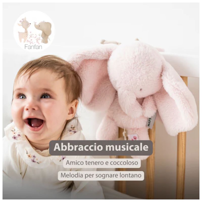 NATTOU Peluche Sonoro Musicale Elefante - FanFan con Musica - 25cm