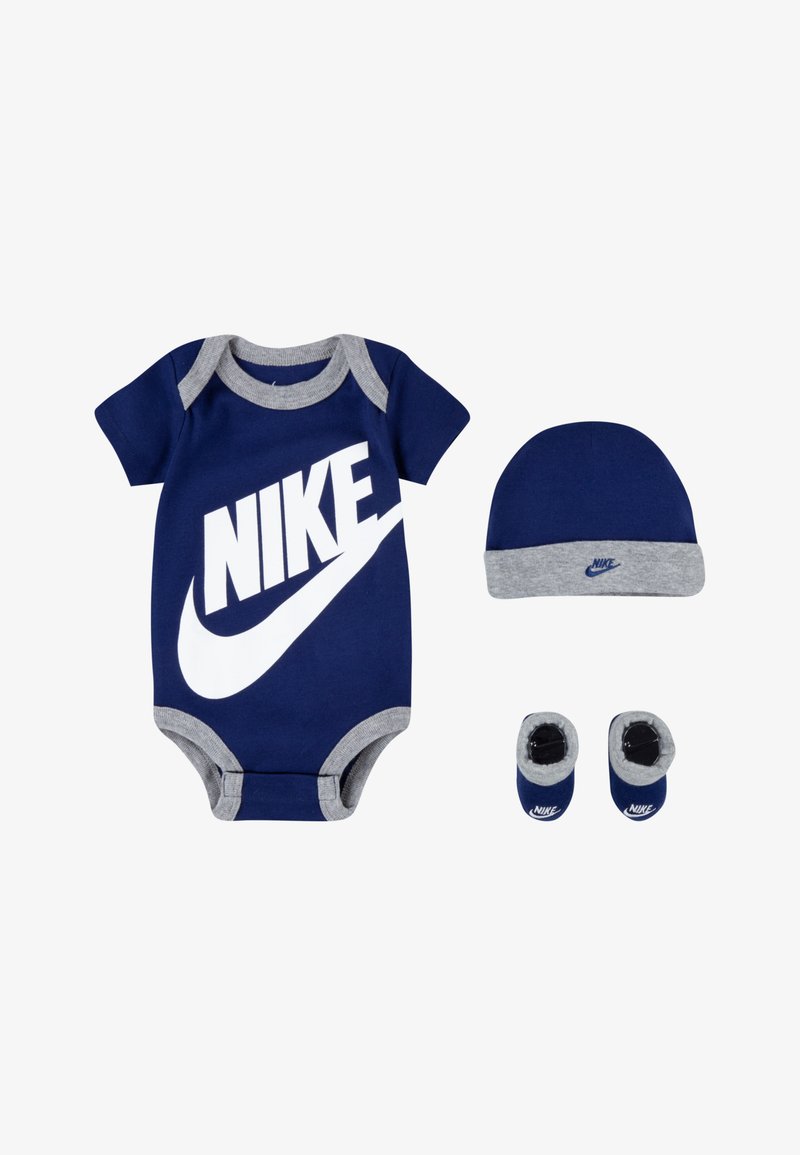 NIKE Set regalo 3pz - Body, Cappellino e Scarpine / babbucce - blue