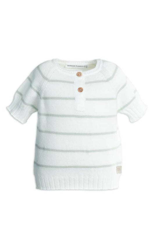 BAMBOOM Maglia a righe maniche corte - 1009 - OCEAN BLU 200