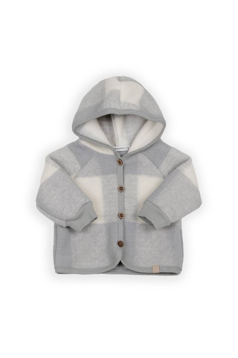 BAMBOOM Felpa Lana cotta con cappuccio 1038 - MOSS GREY 351