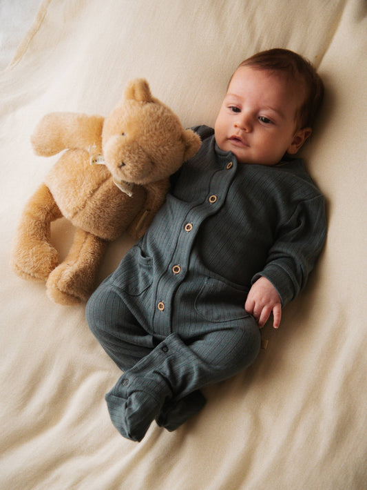 BAMBOOM Tutina Bimbo con piedi e bottoncini davanti 1041 - MIDNIGHT BLU 343