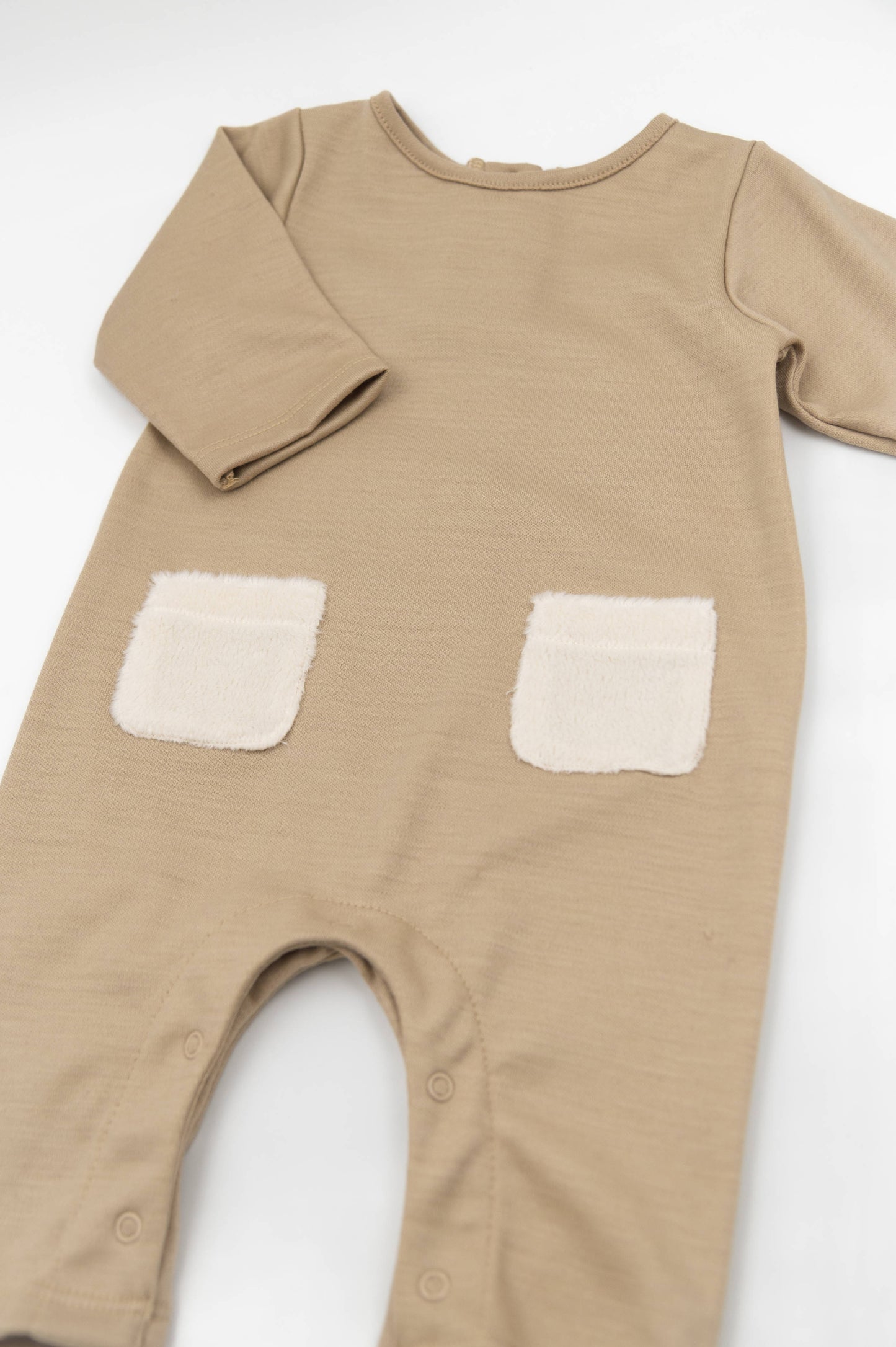 BAMBOOM Tutina con tasche teddy 1042 - MOCHA SAND 347