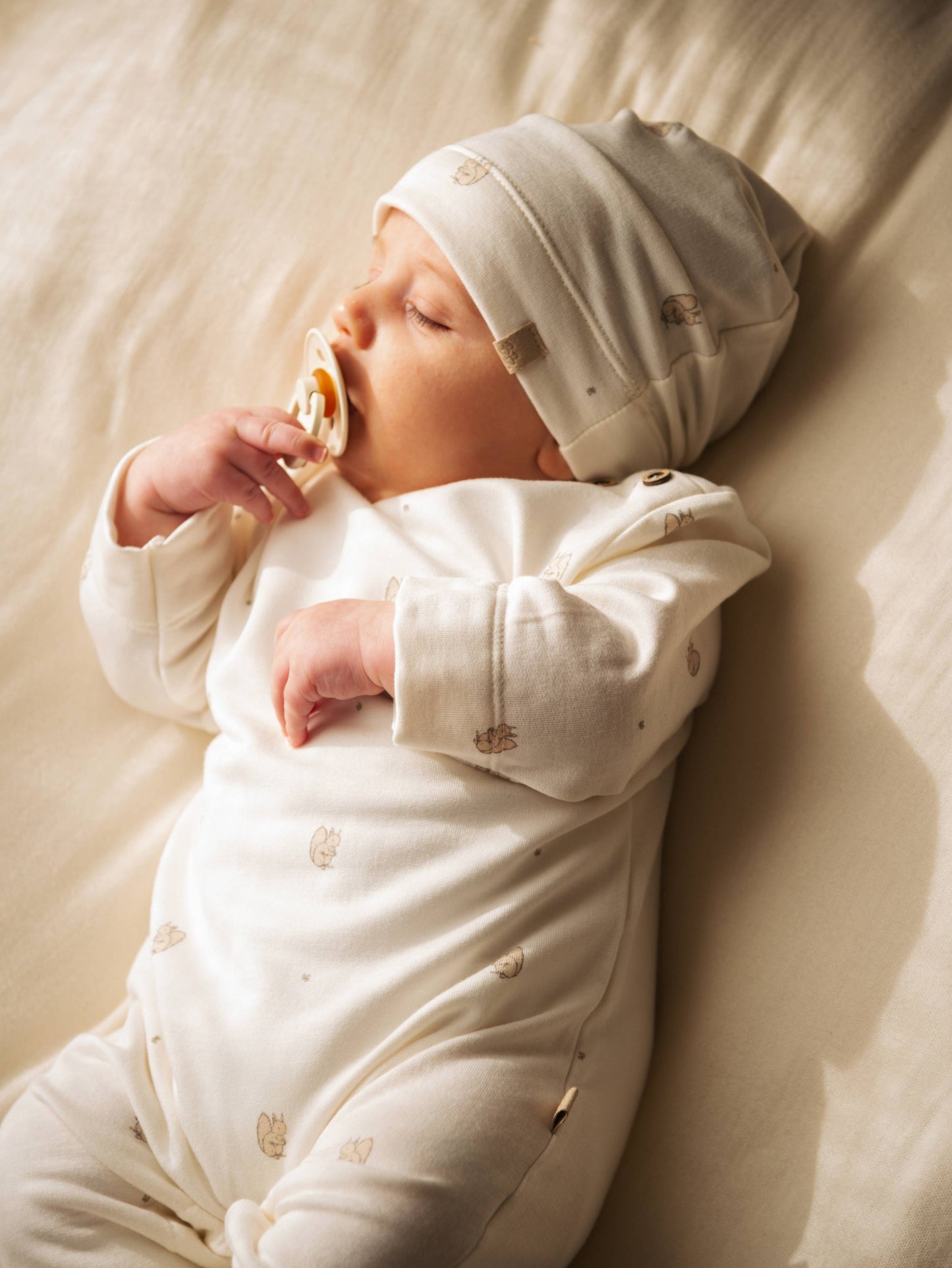 BAMBOOM Tutina lineare con apertura spalla con piedi 1043 - Squirrel 344