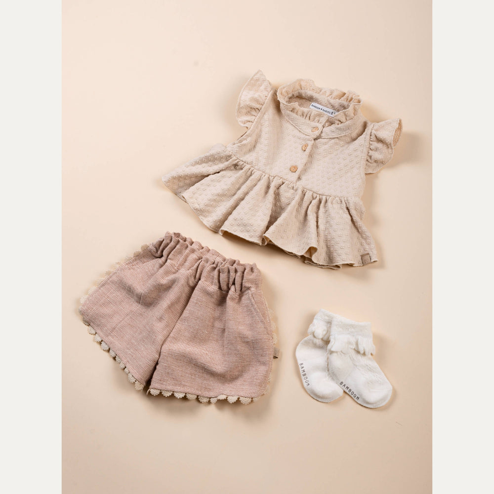 BAMBOOM Short bimba con bordino - 1136 - CORAL 276