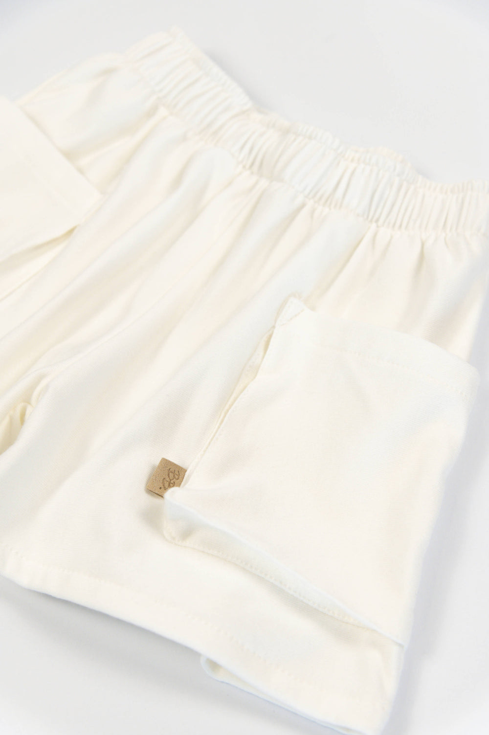 BAMBOOM Short bimba con tasche - 1137 - OFFWHITE 111