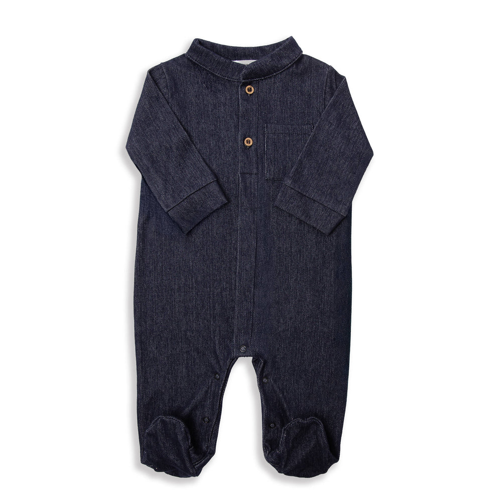 BAMBOOM Tutina con colletto coreano - 1235 - JEANS BLU 38
