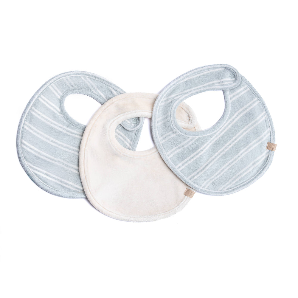 Bamboom Set Bavaglini 3 pezzi - Bib set - 1315 - STRIPE ACQUA 271