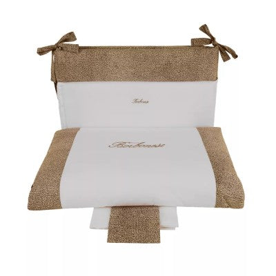 Borbonese Kids - Completo copripiumino lettino 5pezzi SPLENDIDO - marrone