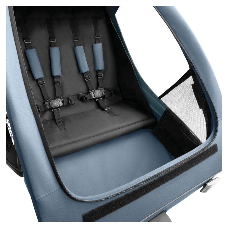 Hauck Carrello bici dryk duo plus - Rimorchio e passeggino doppio 2in1 - dark blue