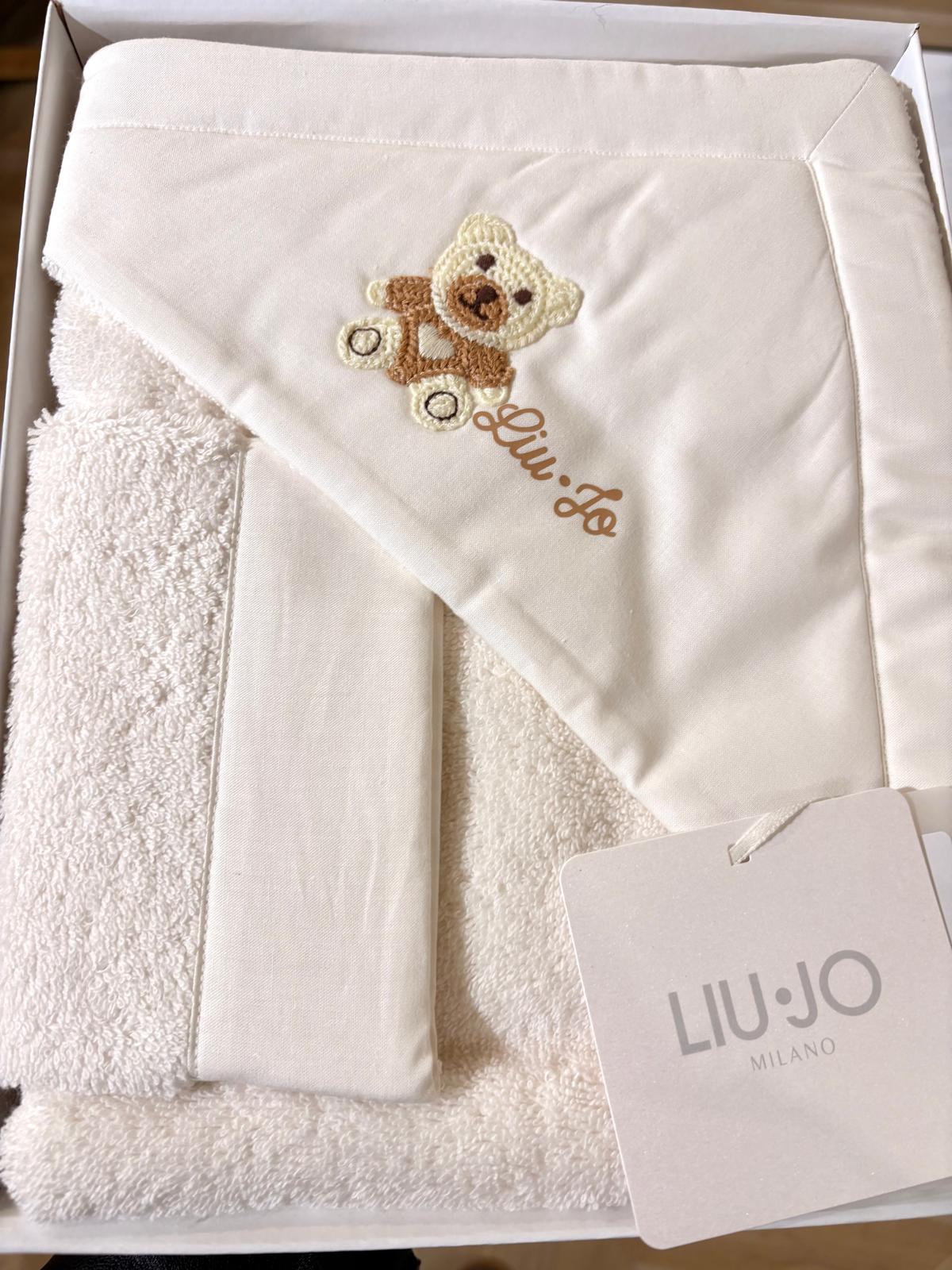 LiuJo Baby - Accappatoio nascita con manolola - BEAR LJ - BB160B