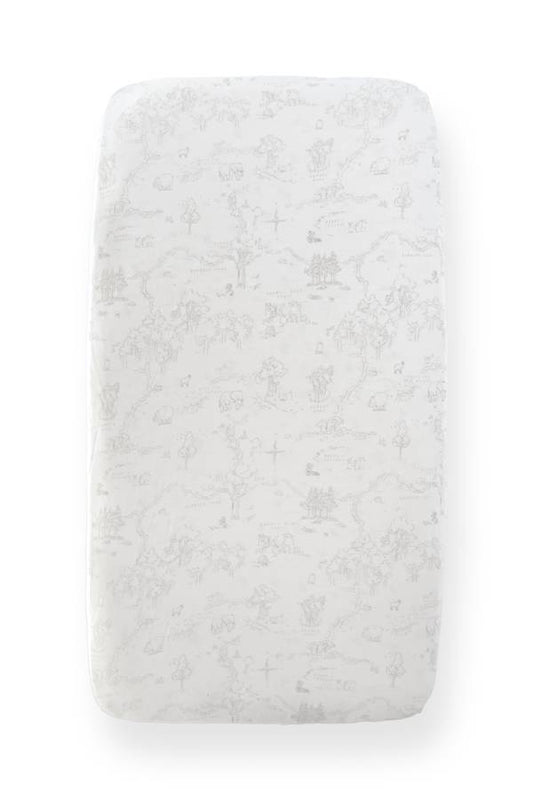 BAMBOOM Lenzuolo con angoli lettino - 1 pz - 216 - BOOMY'S WORLD OYSTER GREY 119