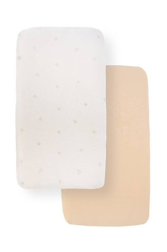 BAMBOOM Lenzuolo con angoli culla - 2 pz - 217 - ANIMAL FRIENDS SAND 310