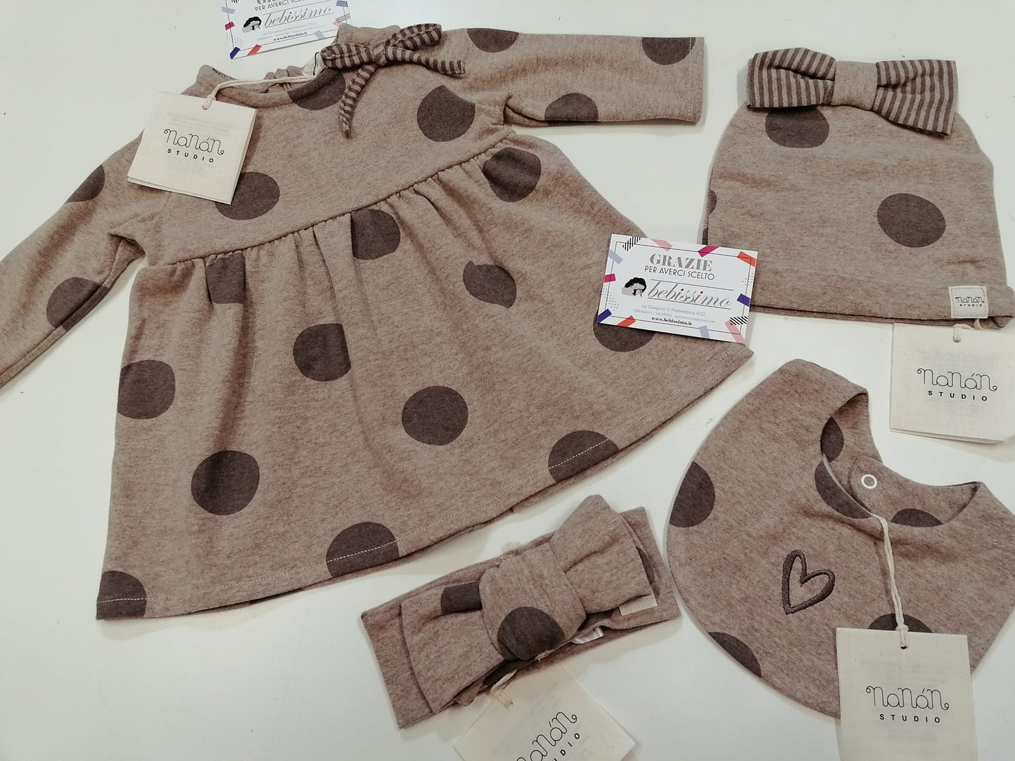 Nanan Sudio - Vestito a Pois con Fiocco - SA0220