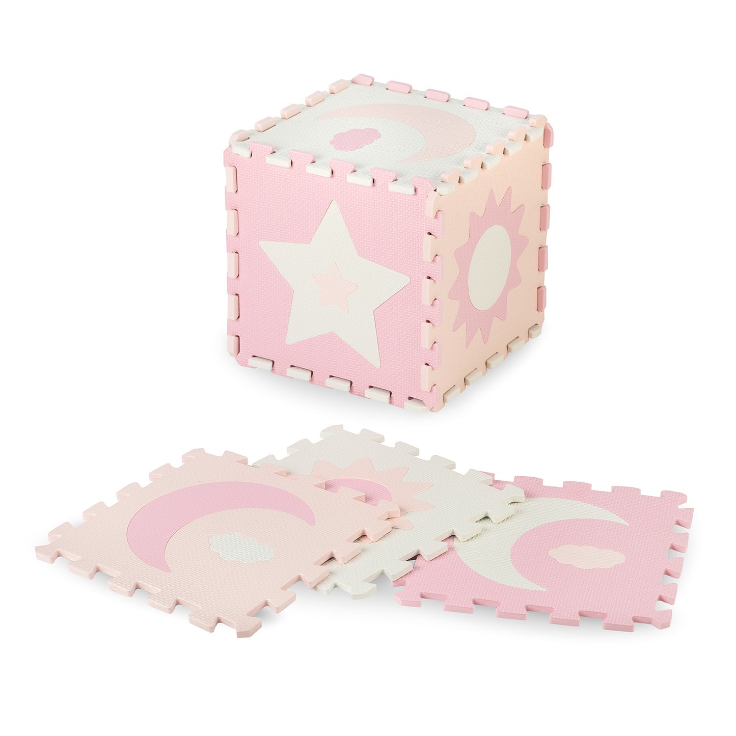 MoMi tappeto a incastro NEBE colore pink