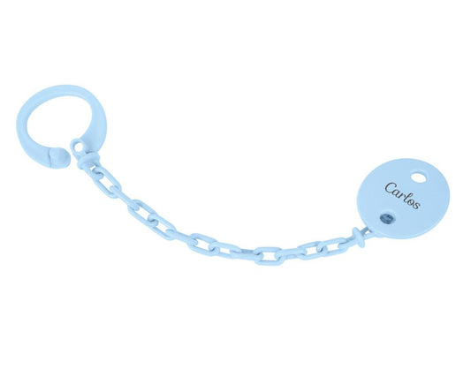 Catenella ciuccio PERSONALIZZABILE - azzurro