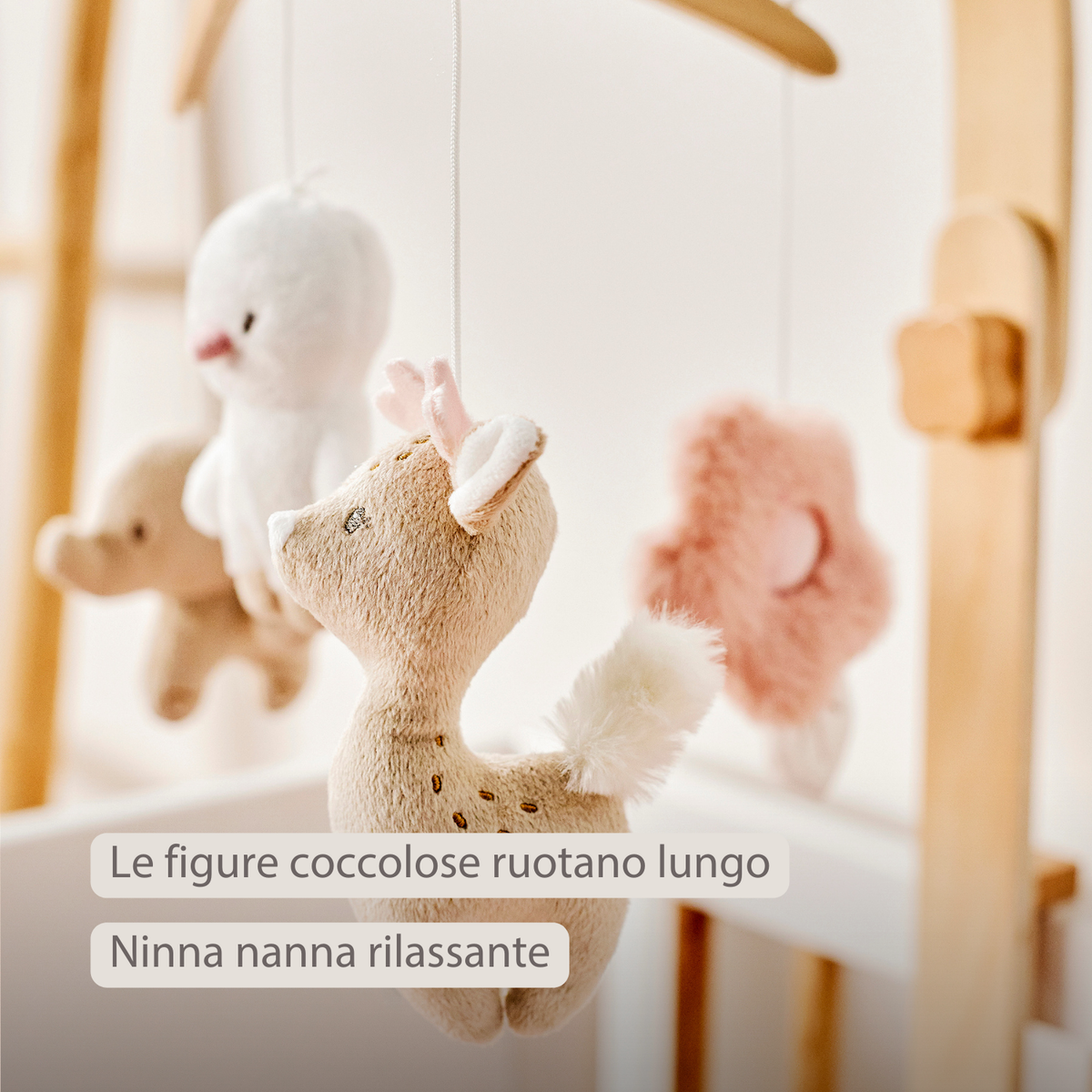 Nattou FanFan Giostrina musicale neonato - Giostrina da box in legno - 759250