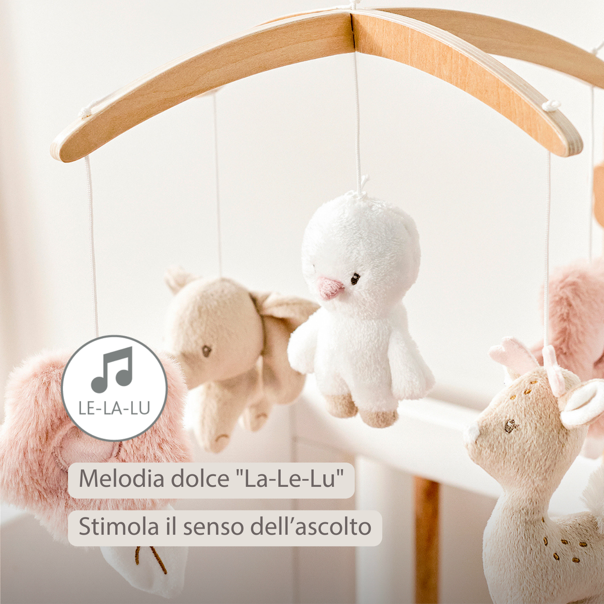 Nattou FanFan Giostrina musicale neonato - Giostrina da box in legno - 759250