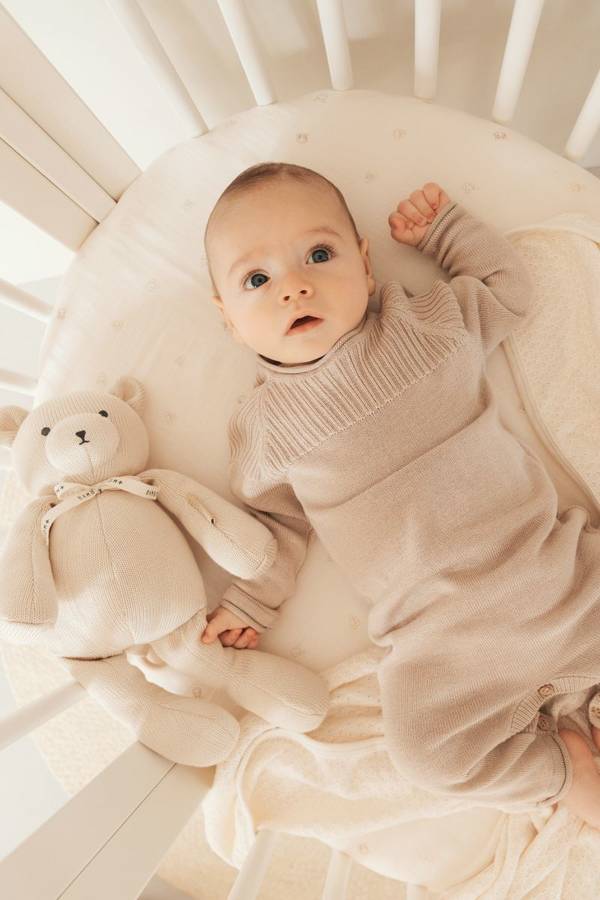 BAMBOOM Carillon Music toy bear knitted 755 - OYSTER GREY 112