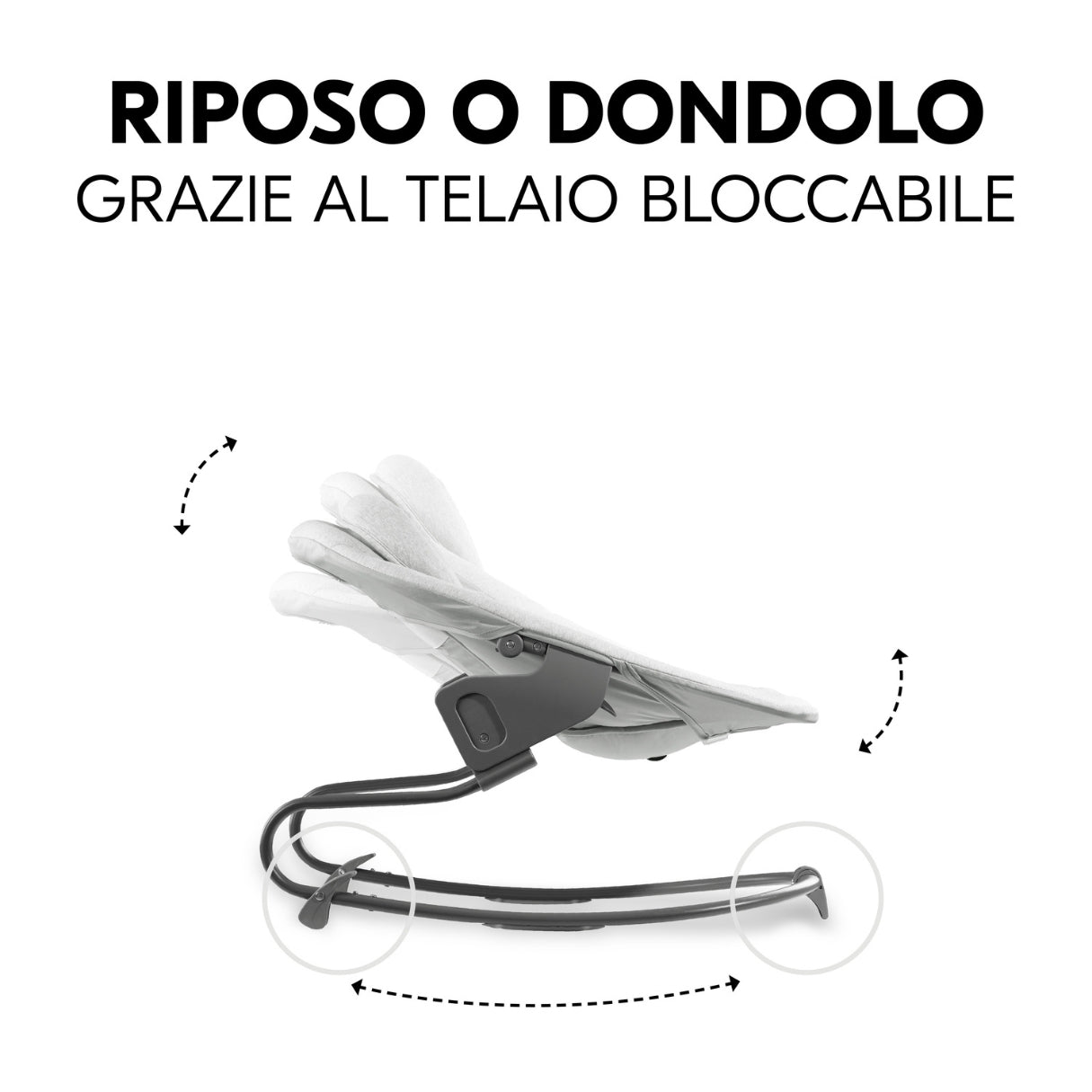 HAUCK - Sdraietta alpha bouncer premium Grey