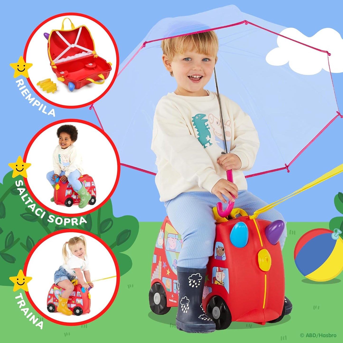 Trunki Valigia Trolley Cavalcabile – Bagaglio a Mano – Peppa Pig