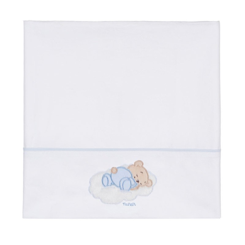 Nanan Set Lenzuola 3pz Carrozzina Orso nuvola - celeste