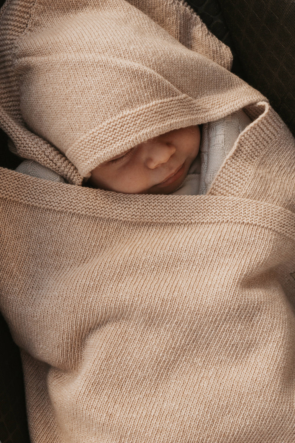 BAMBOOM Copertina Wrap 4 stagioni con Cashmere - LIGHT CHOCOLATE MELANGE 318 - AI