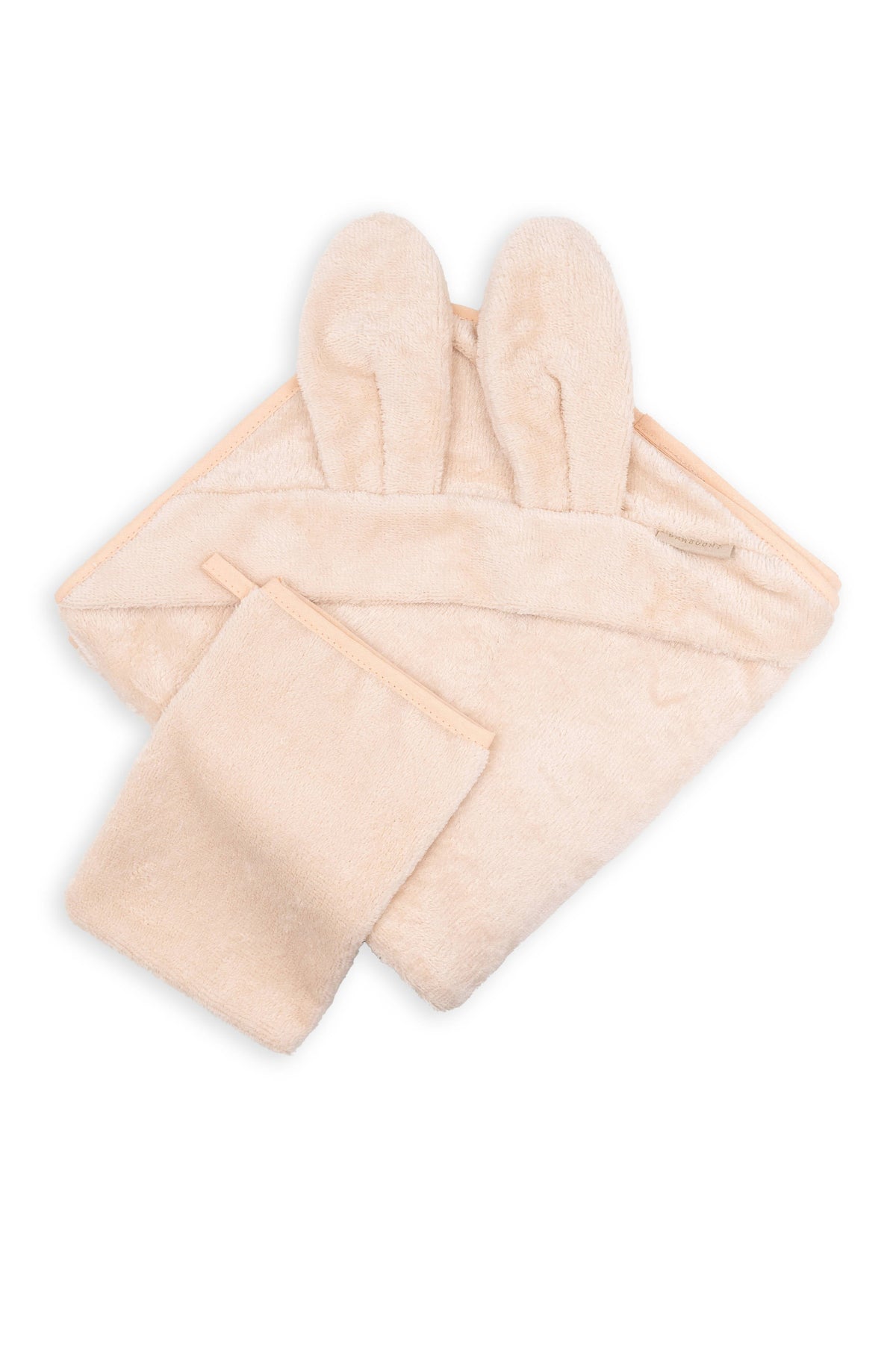 Bamboom Asciugamano neonato con orecchie + guanto - WATER PEACH 114