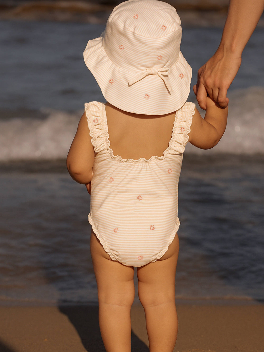 Bamboom Costume intero Tutina da mare bimba - 977 - STRIPE AND LEAVES 433