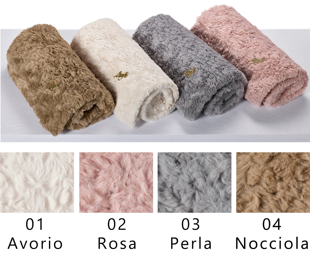LiuJo Copertina Persia culla carrozzina Liu Jo 90x75cm - Spilla Avorio