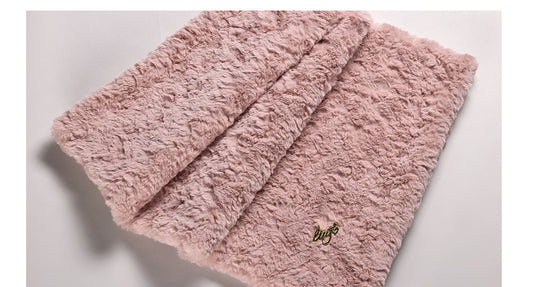 LiuJo - Copertina in Pelliccia  da lettino- Persia Spilla - colore Rosa