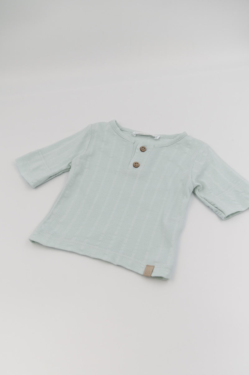 BAMBOOM T-shirt a maniche corte apertura polo - 847 - BLU BLUSH 125