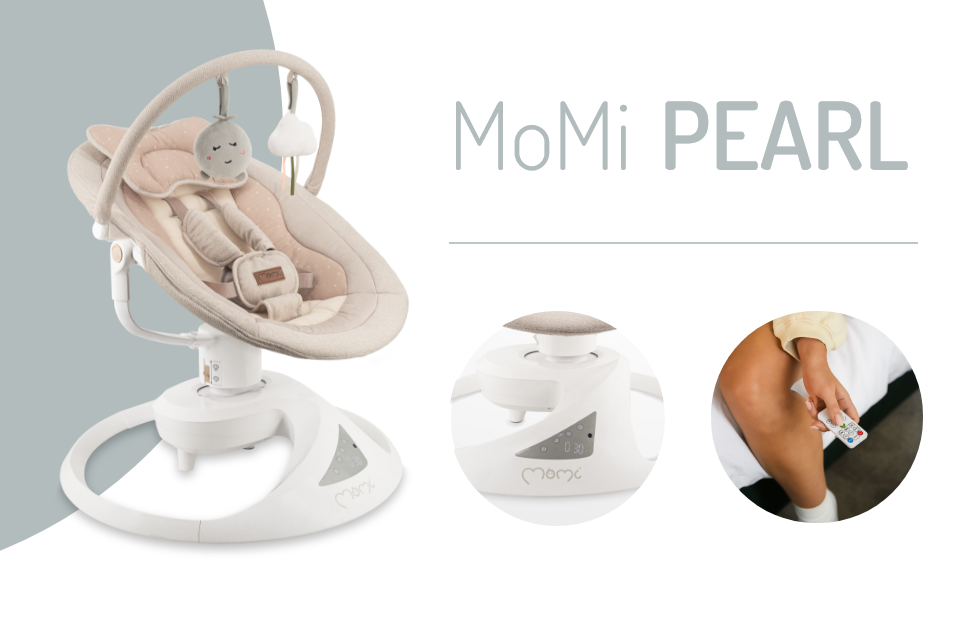 MoMi altalena PEARL baby swing - colore beige
