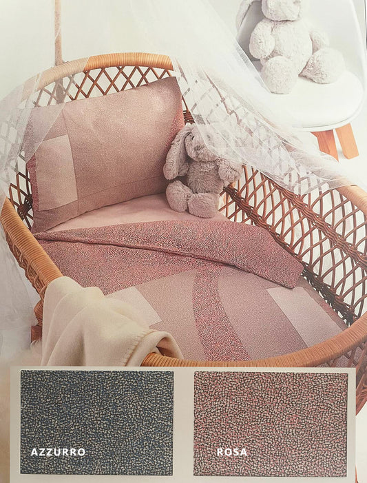 BOEBONESE Completo copripiumino culla / carrozzina - Domino e Cangiante