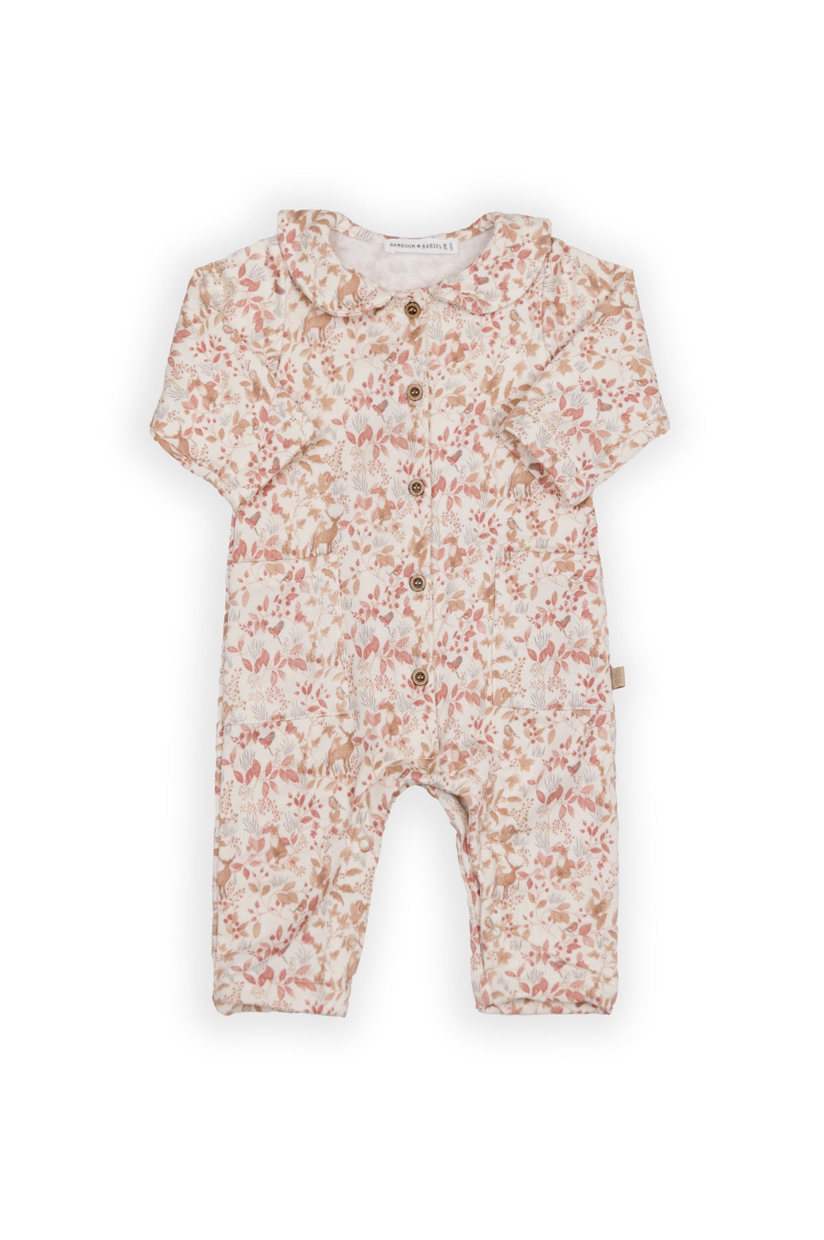BAMBOOM Tutina Lineare con tasche 1019 - PRINT AUTUMN FOREST 342 - AI