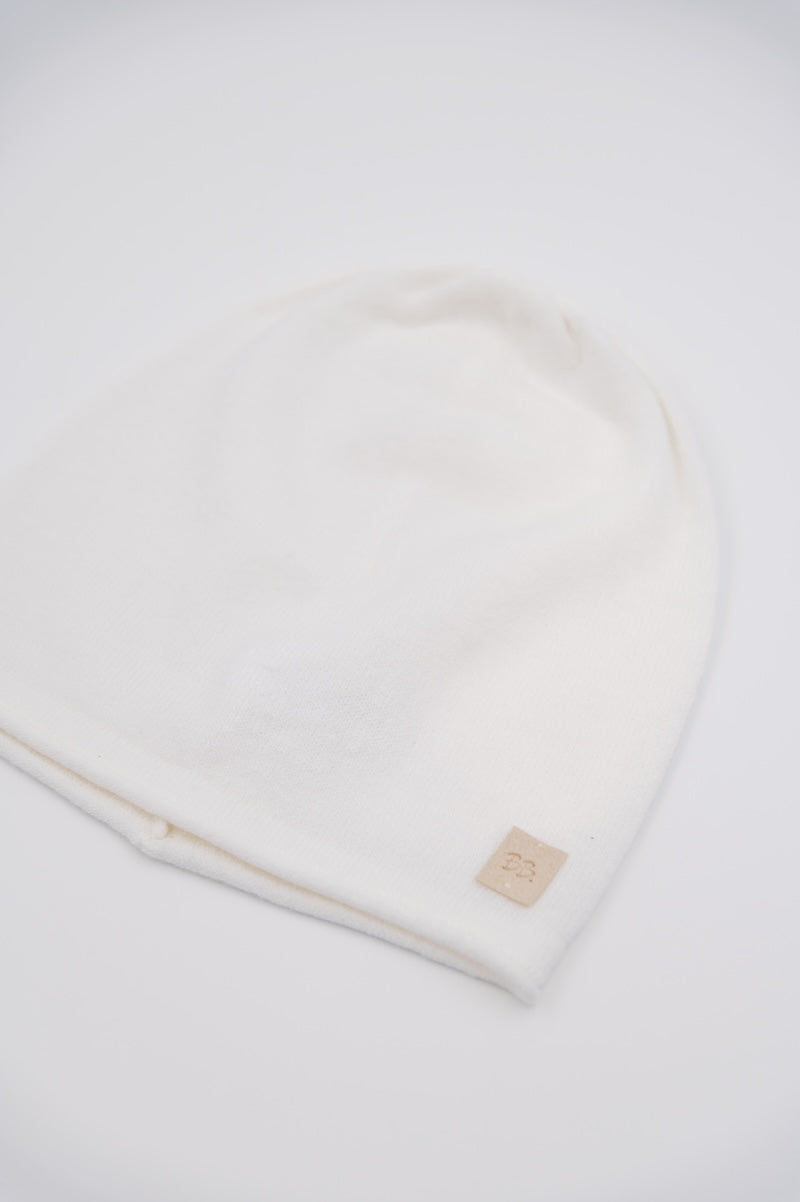 BAMBOOM Berrettino con bordo a rullino - 1018 - WARM WHITE 128 0-6M