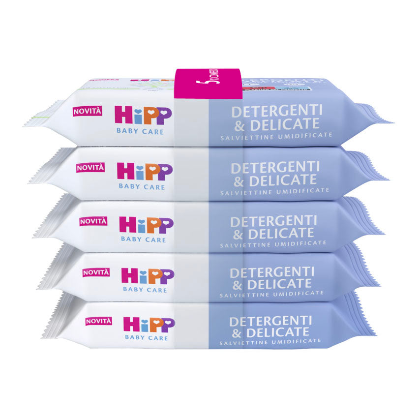 HiPP - Salviettine DETERGENTI & DELICATE – Multipack 5x48