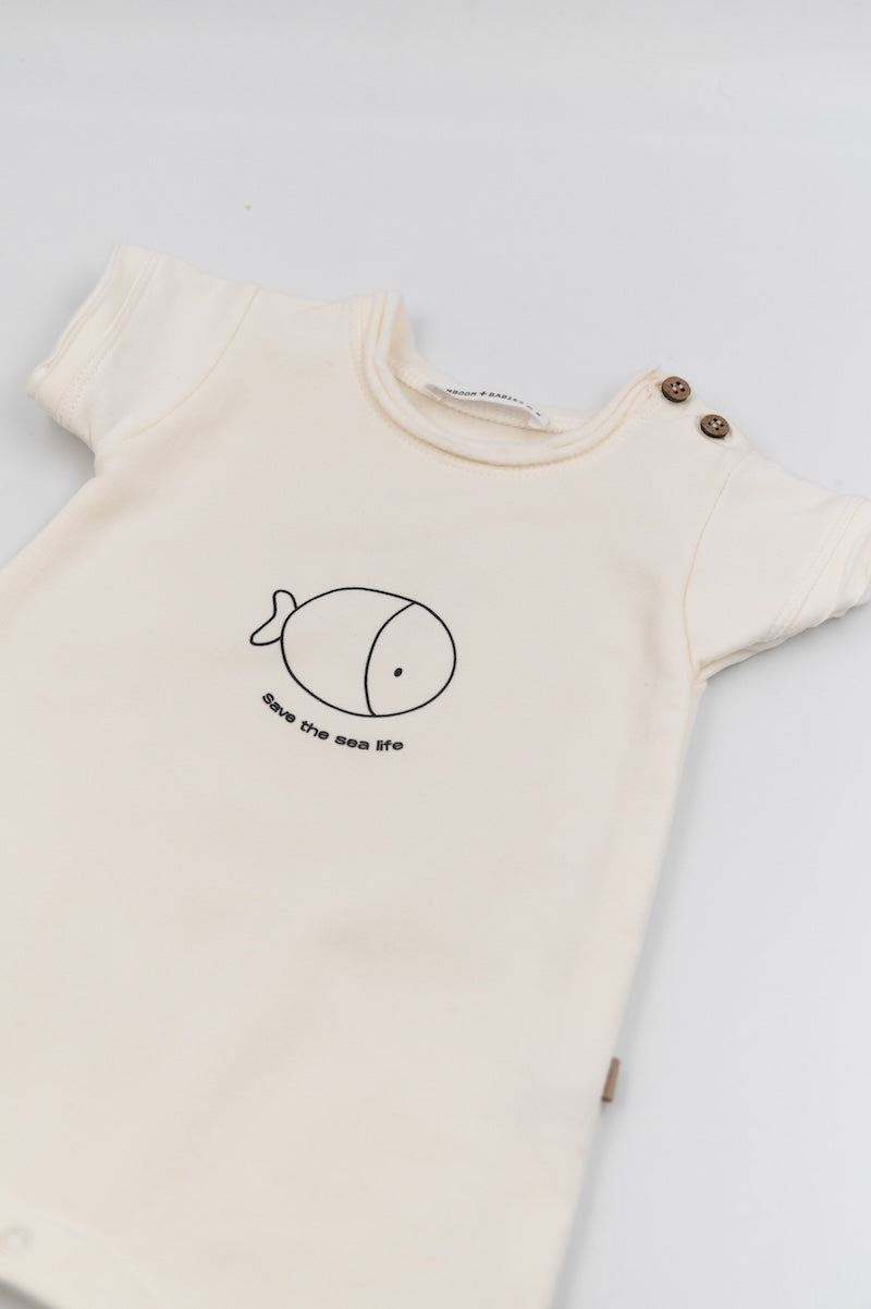 BAMBOOM Tuta con stampa - 817 - OFFWHITE 111