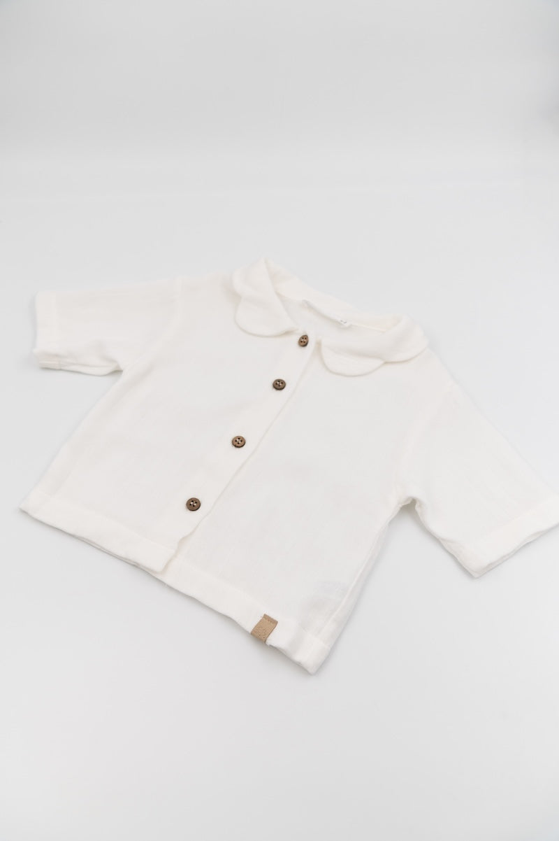 BAMBOOM Camicia collo a fiore - 822 - OFFWHITE 111