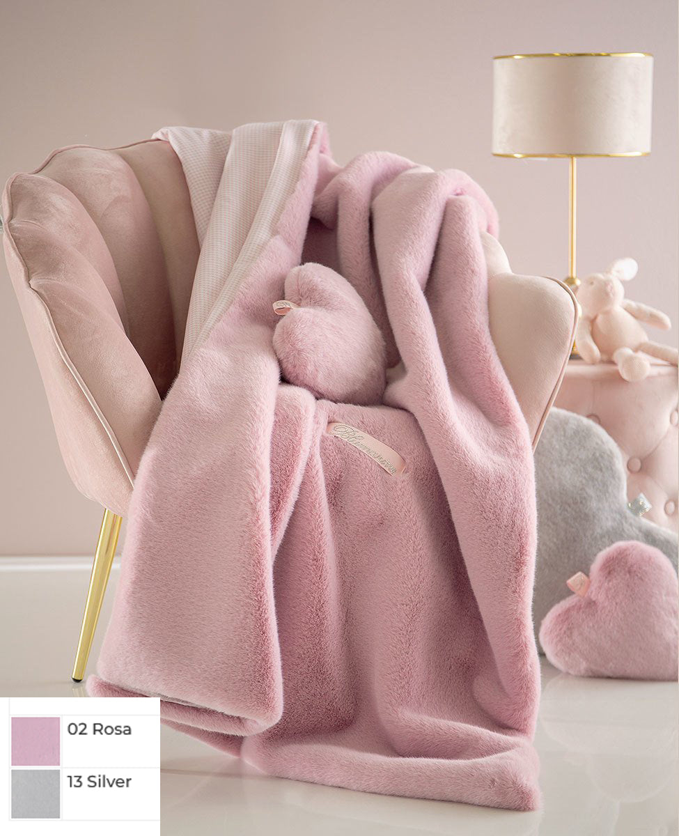 Blumarine Coperta Plaid in pelliccia lettino EDEN - colori assortiti