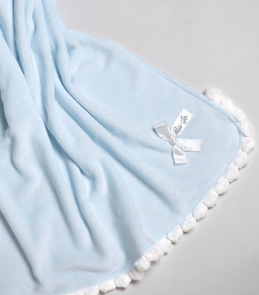 LiuJo Copertina Liu Jo in caldo e morbido pile Pon Pon Bl542C - celeste