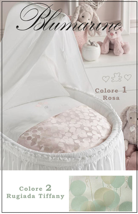 BLUMARINE Parure Culla-Carrozzina Palloncini - Rosa o Rugiada Tiffany