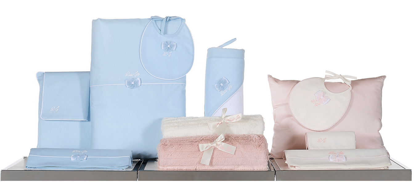 LIUJO Set Lenzuola 3pz Carrozzina FIOCCO - BL632C - rosa scelta multipla