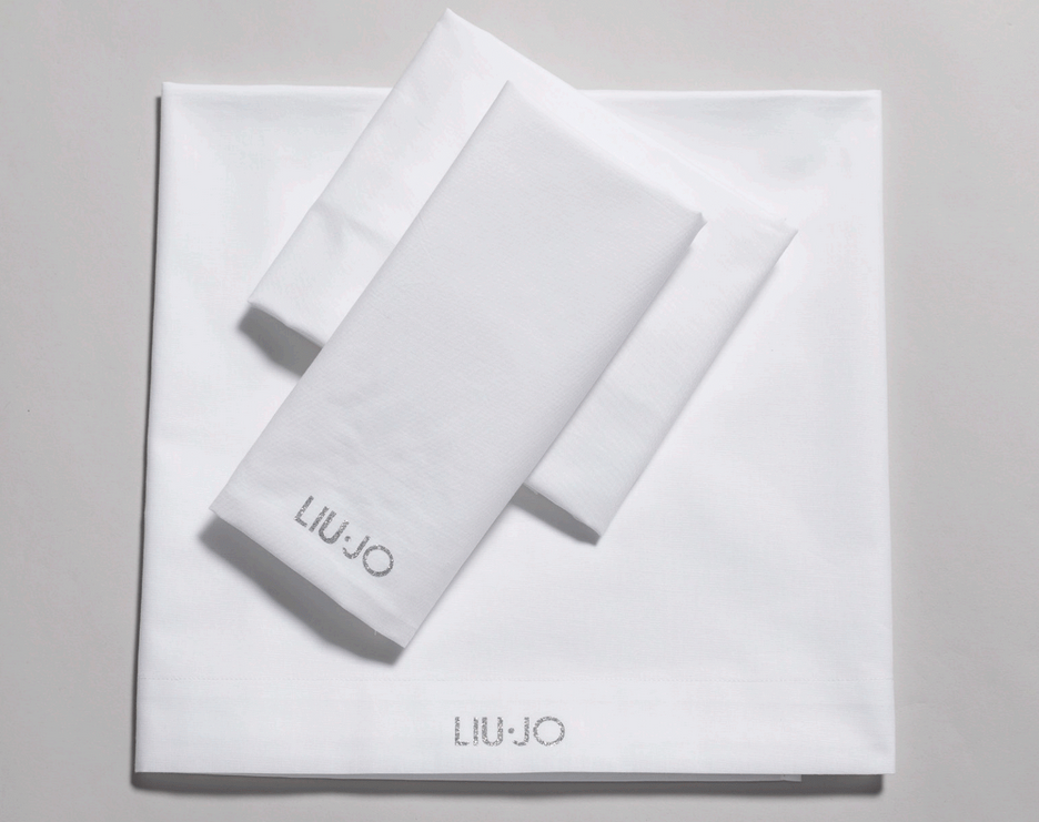 LIUJO Set Lenzuola 3pz Carrozzina GLITTER - BL374C - colore bianco
