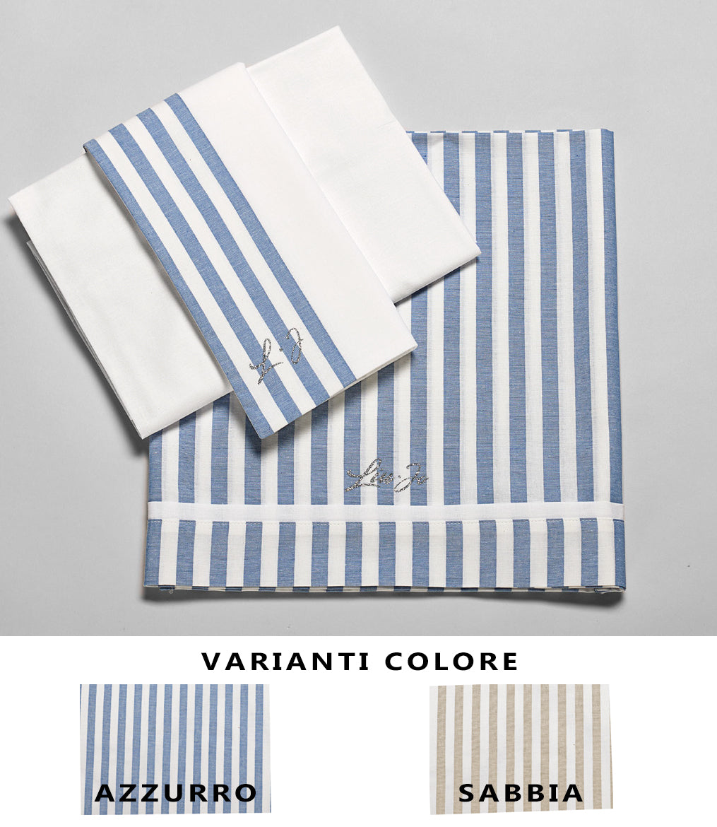 LIUJO Set Lenzuola 3pz Carrozzina RIGHELLO - BL571B - colore SABBIA