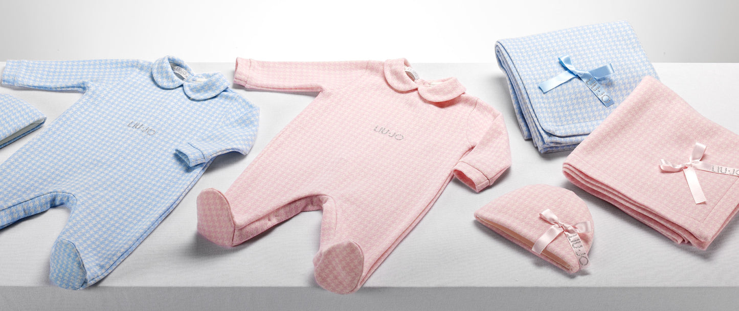 LiuJo - Tutina con cappellino- PIED DE POULE - 1m - rosa