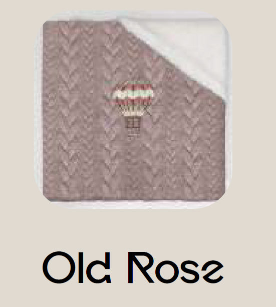 COCCOLISSIMI Lettino Coperta Trecce - Balloon old rose