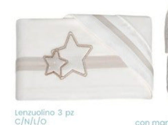 COCCOLISSIMI kit Lettino Coperta Piquet + lenzuola coordinate - Stars