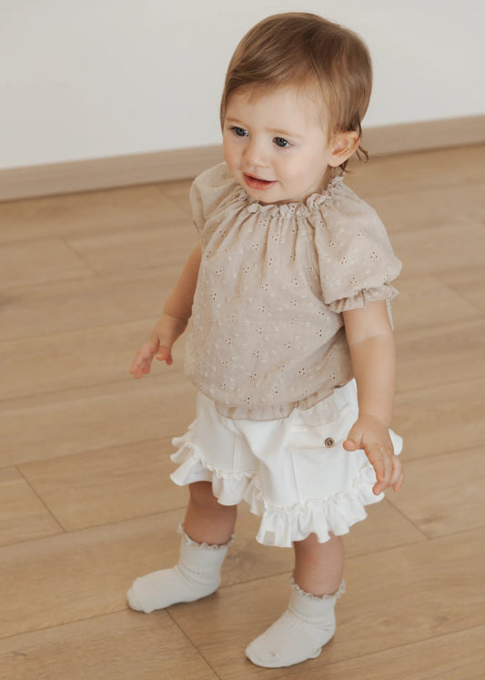 BAMBOOM T-shirt maniche corte sangallo - 583 - Sand